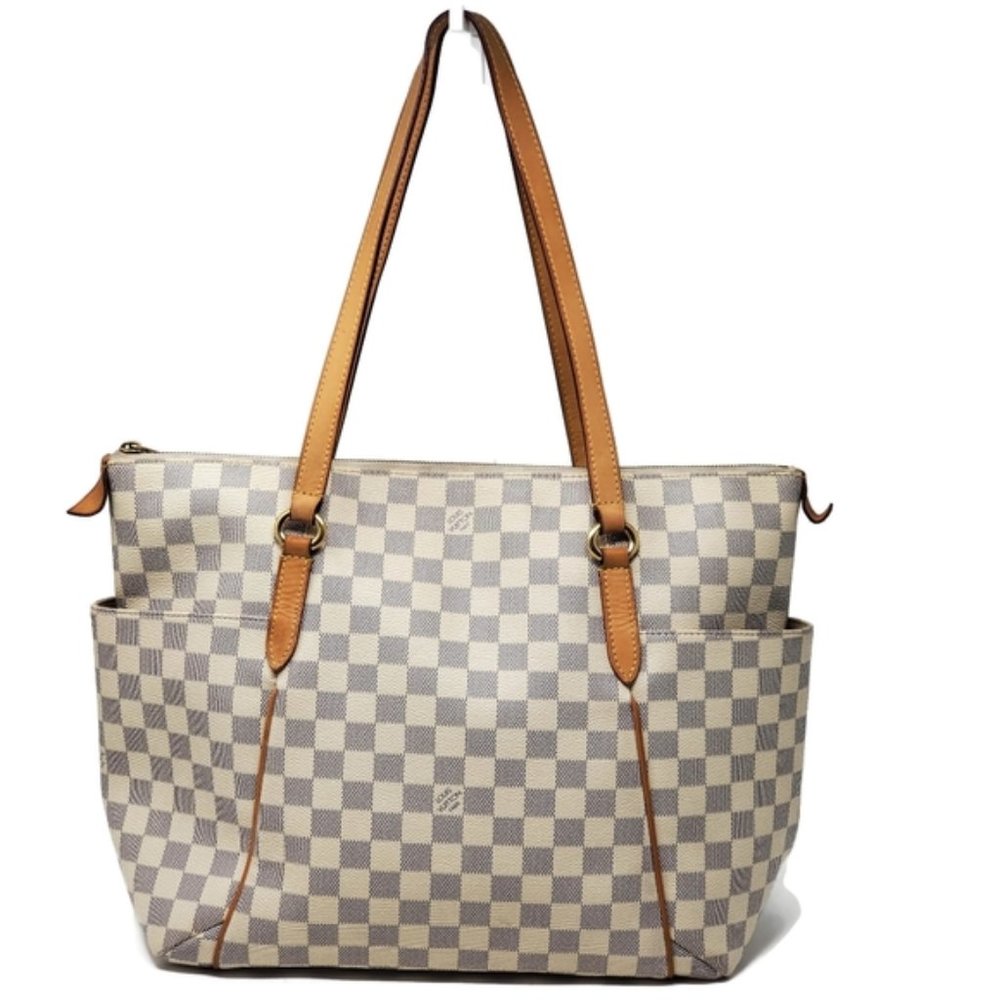 Auth Louis Vuitton Totally MM Damier Azur Tote Bag